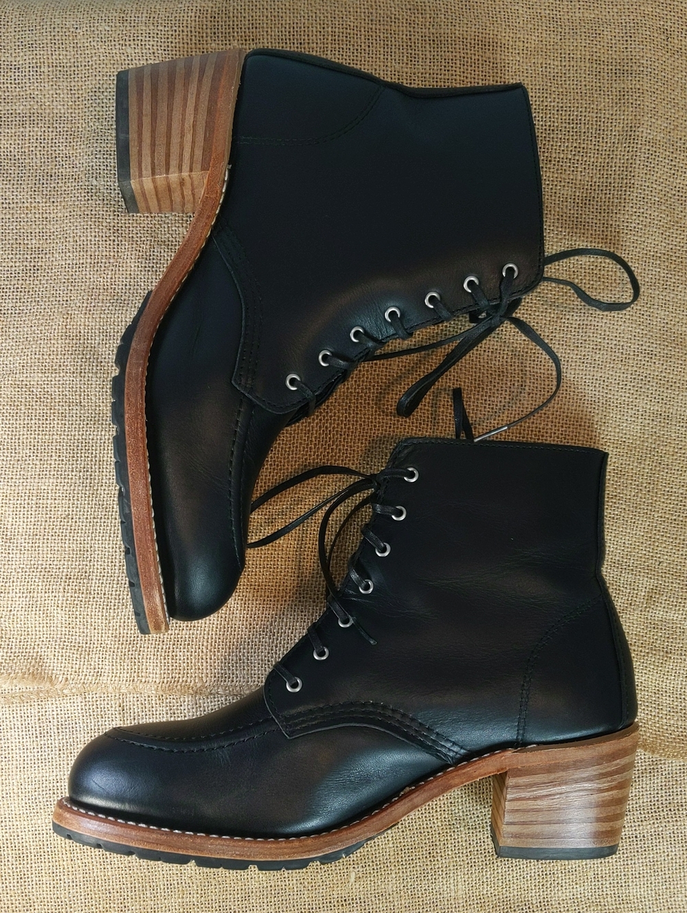 Red Wing Clara Women's Heeled Leather Boots 3405 Sz 11, Black, Like New, No Box - Picture 6 of 10